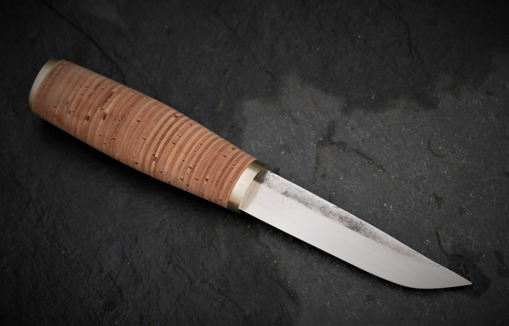 Puukko mit Wickelgriff, natürliches Muster