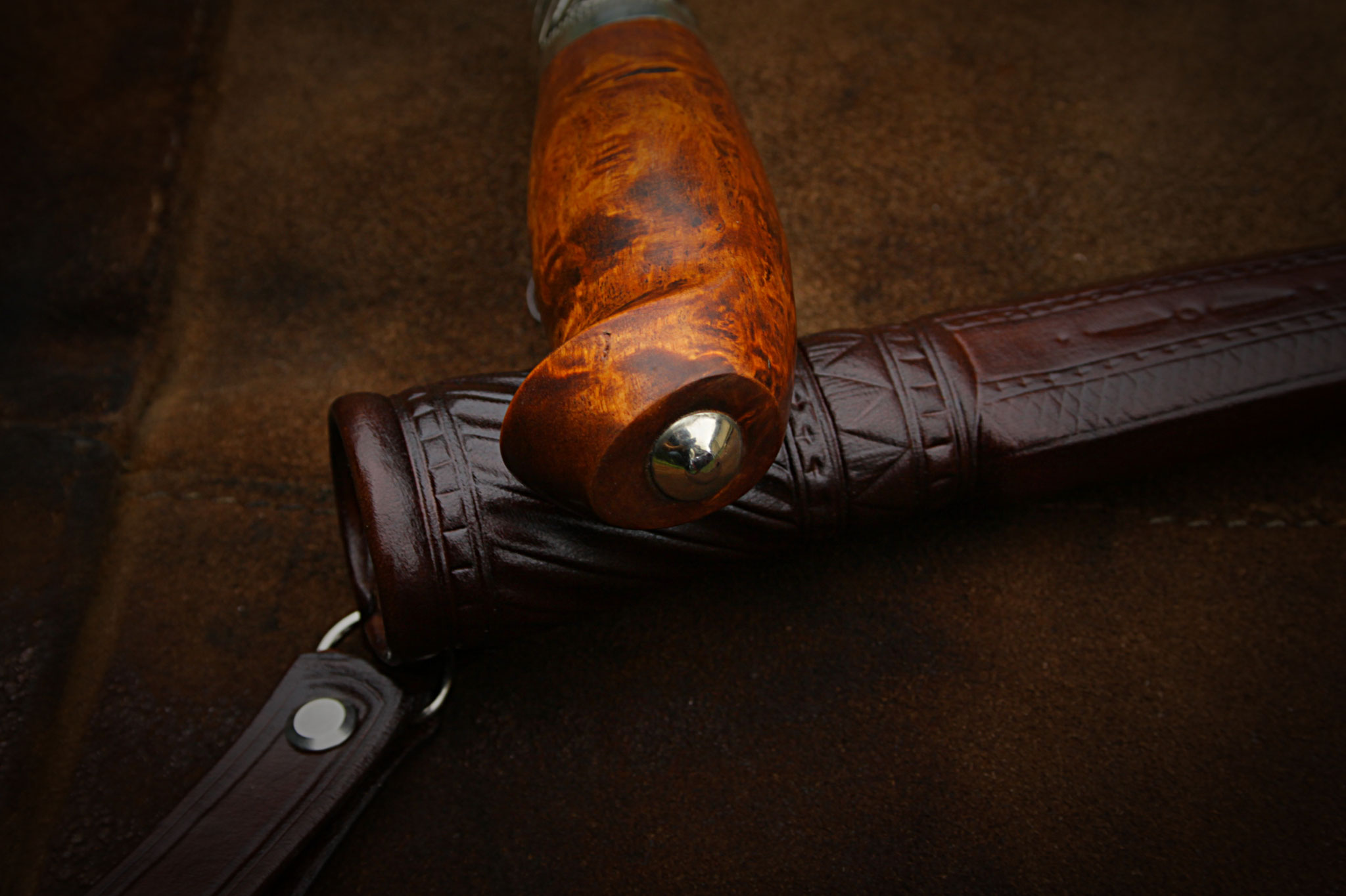 Puukko mit Leder-Wickelgriff