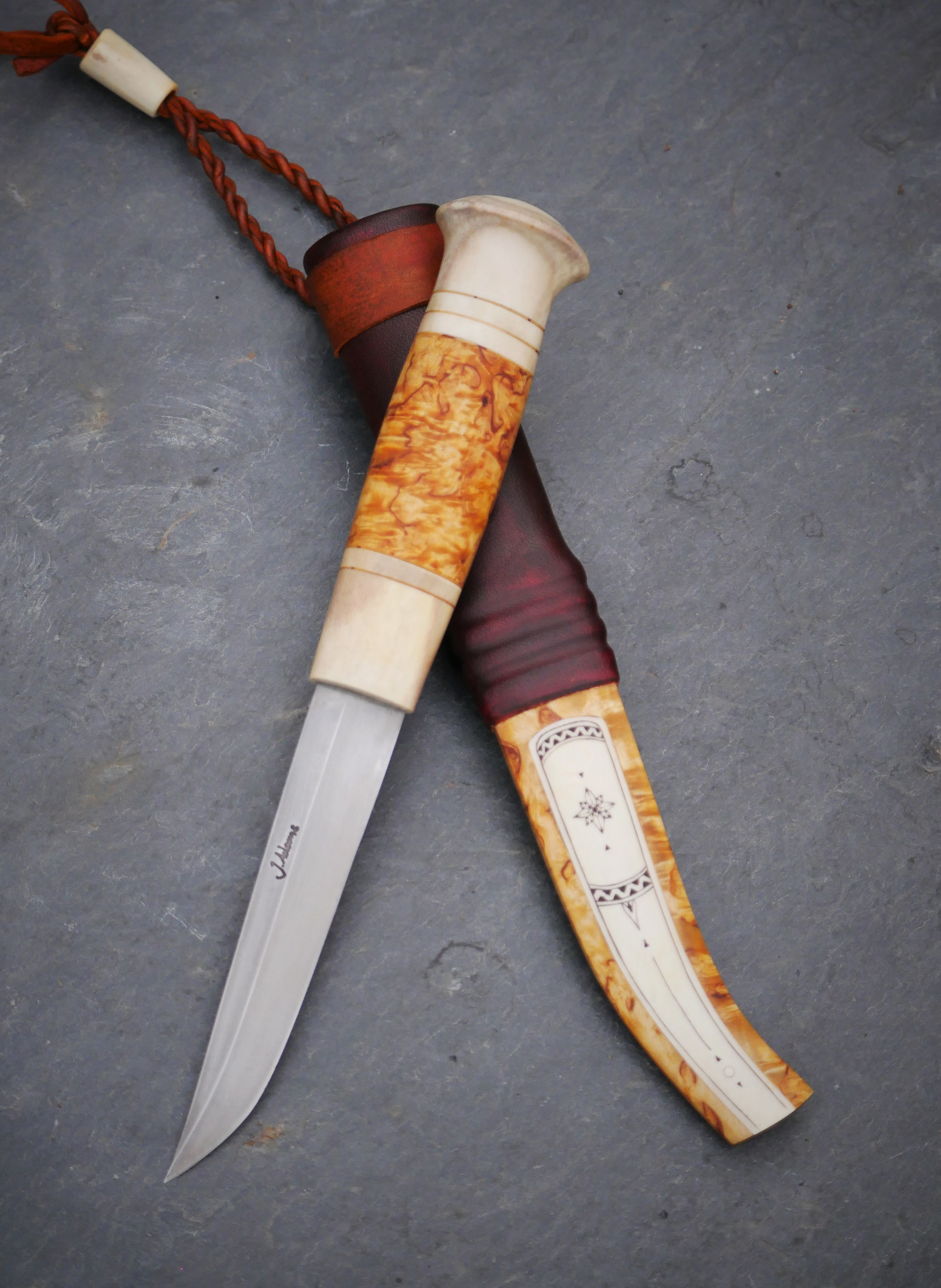 Damastmesser schönes Ätzergebnis