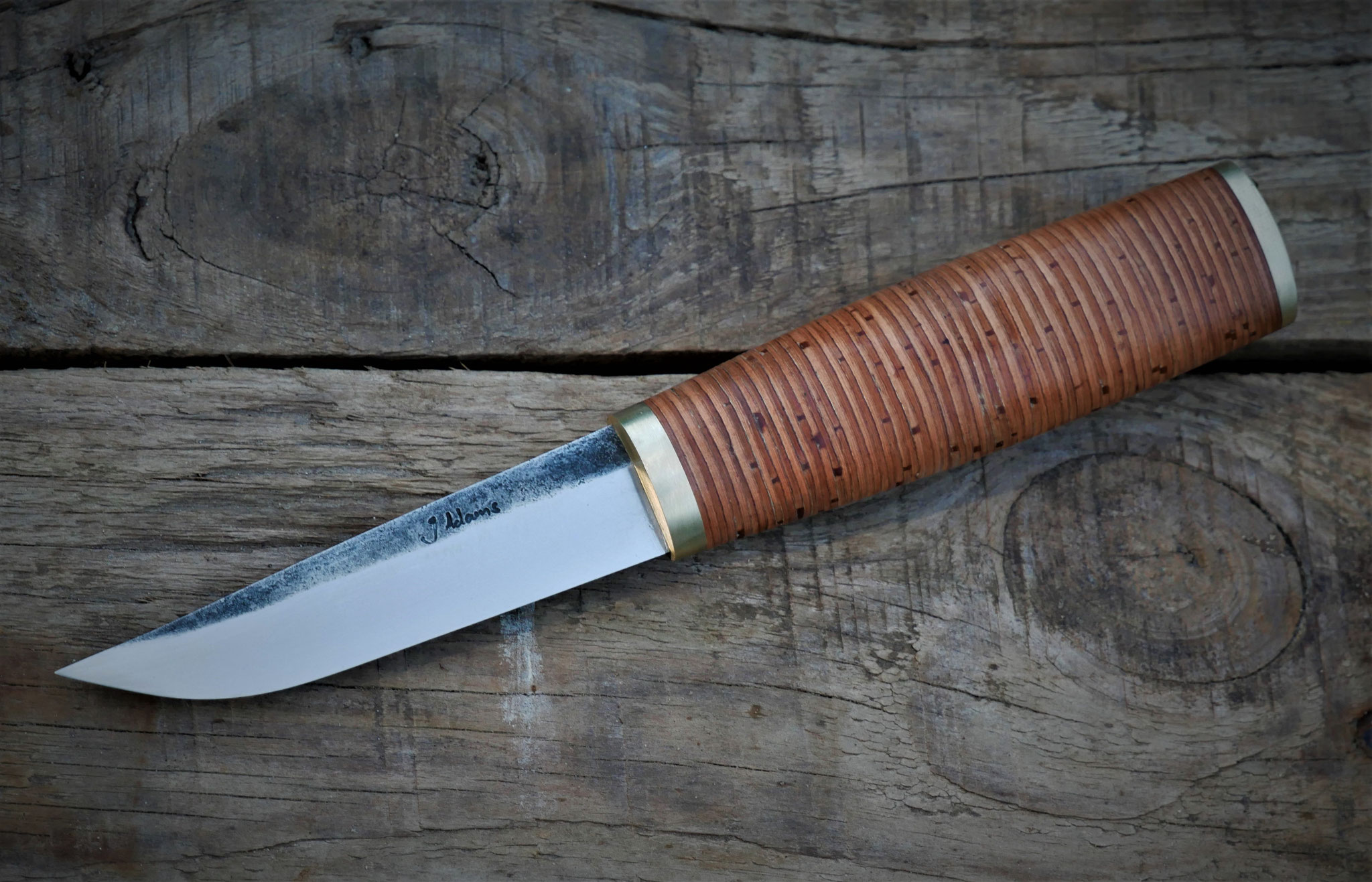 Fein geätztes Damastmesser