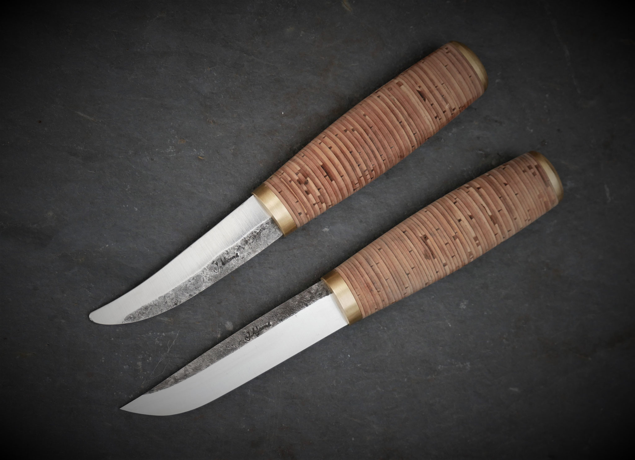 Vollständiges Jagdmesser-Set mit Hirschhorn